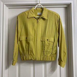 Partners Mervyns Women's Retro Lime Green Short Jacket, Size Medium